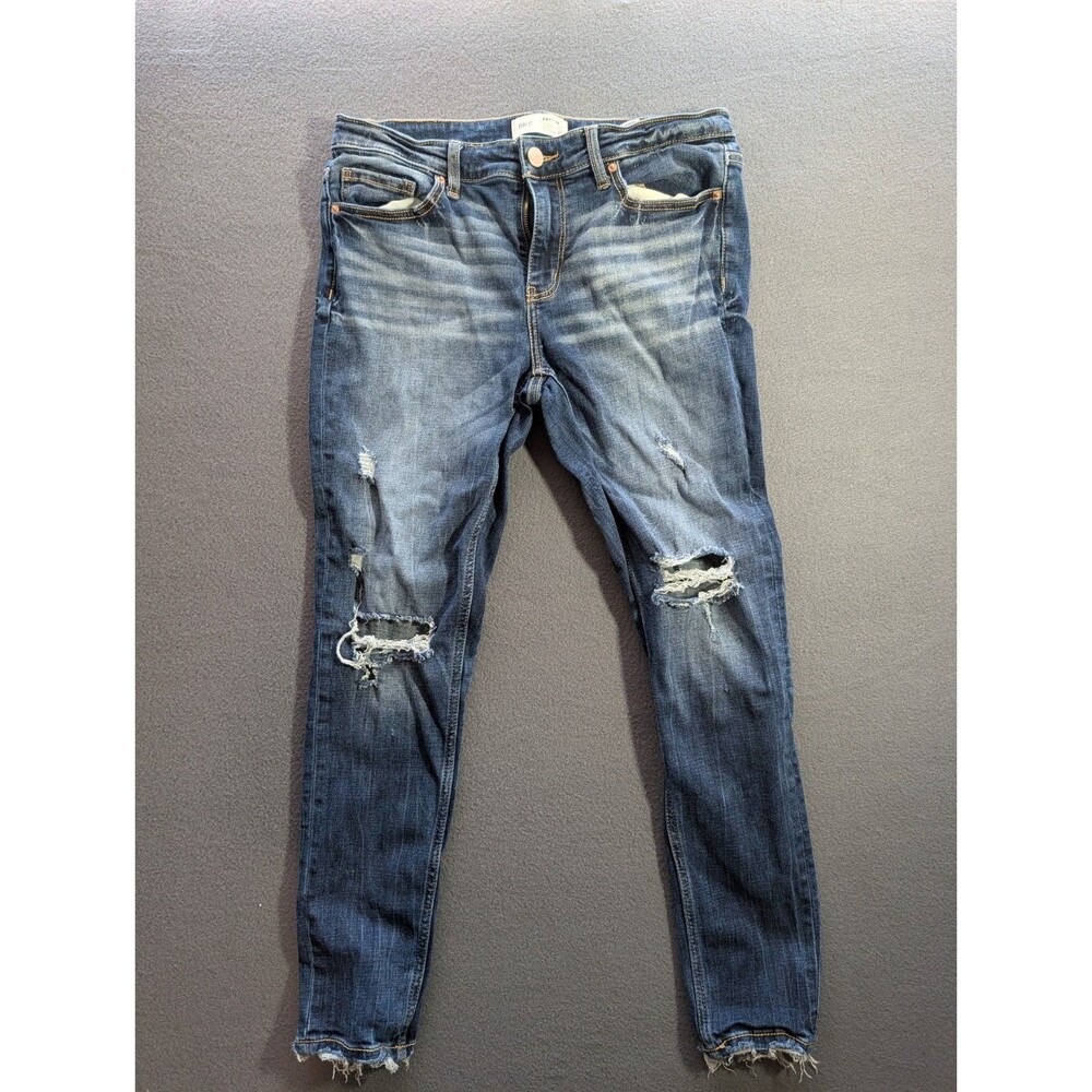 BKE Payton Women’s 28 Ankle Skinny Jeans Distressed Ripped Medium Wash Stretch